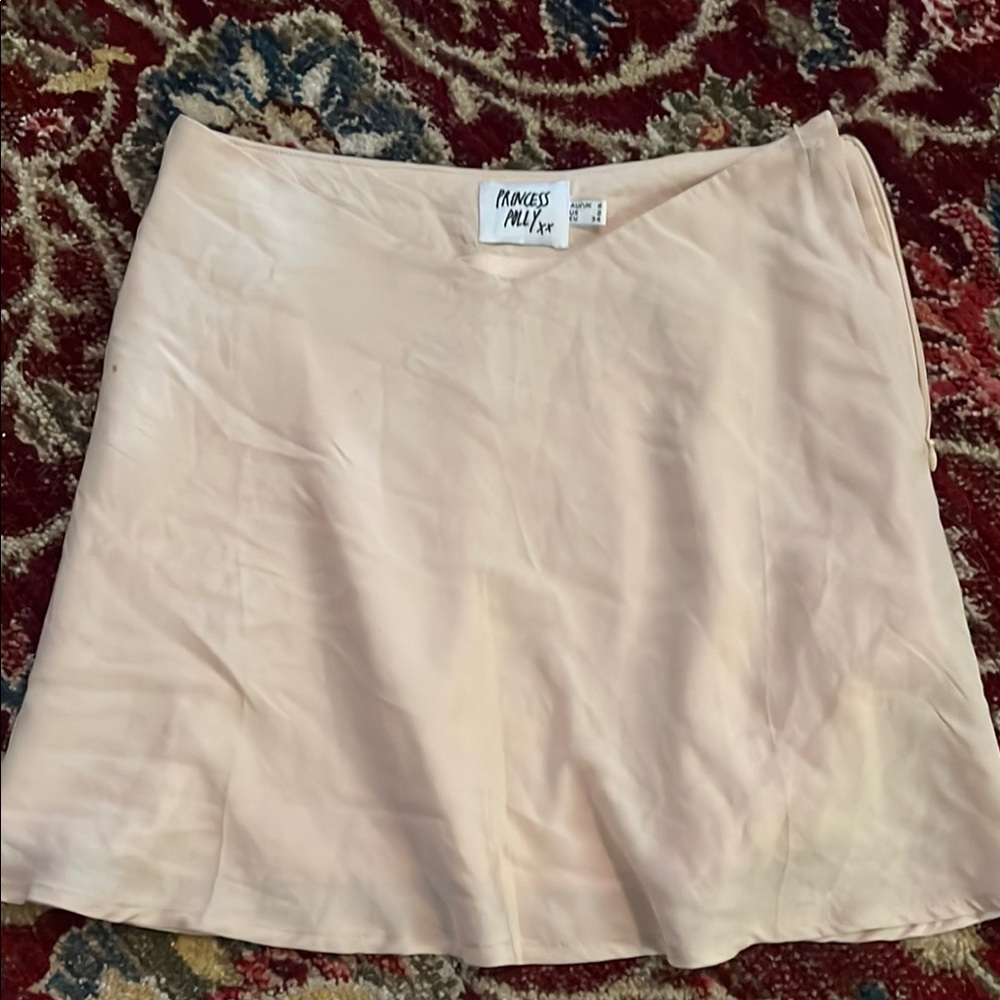 Princess Polly Cream A-Line Mini Skirt for Casual Wear